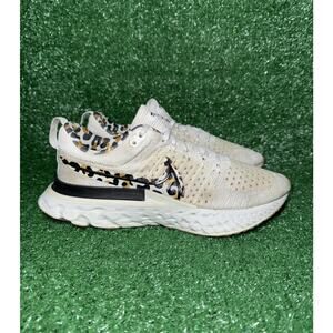 Nike React Infinity Run Flyknit 2 White Leopard Print Women’s Size 9 DJ5932-001